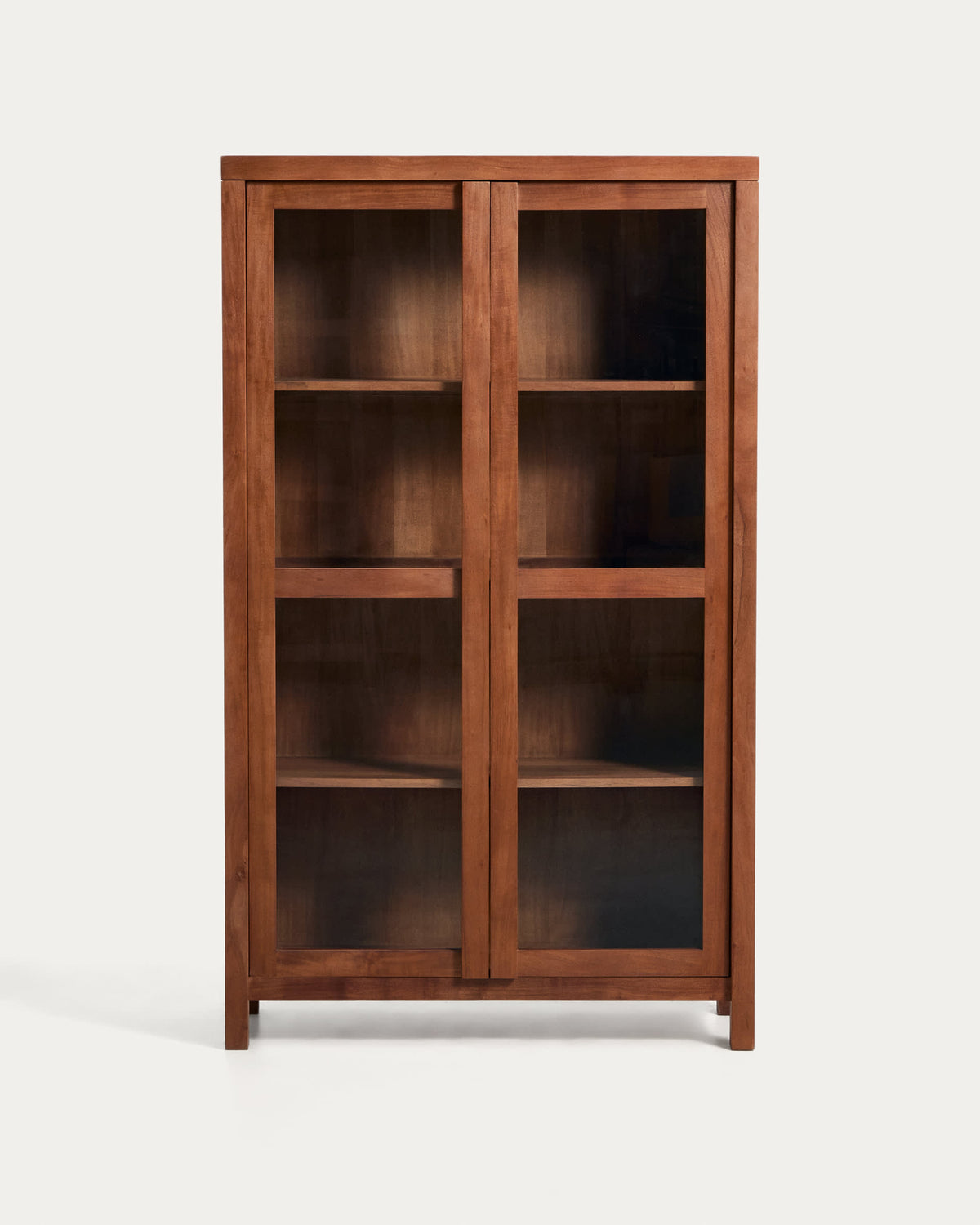 Japandi Vitrine Norani – Akazie, Braun, 110 × 185 cm – Produktansicht