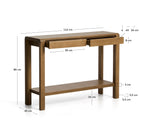 Japandi Konsolentisch Arelida – Eiche, Hellbraun, 112 × 80 cm – weitere Ansicht