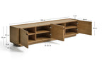 Japandi TV-Möbel Arelida – Eiche, Hellbraun, 200 × 44 cm – weitere Ansicht