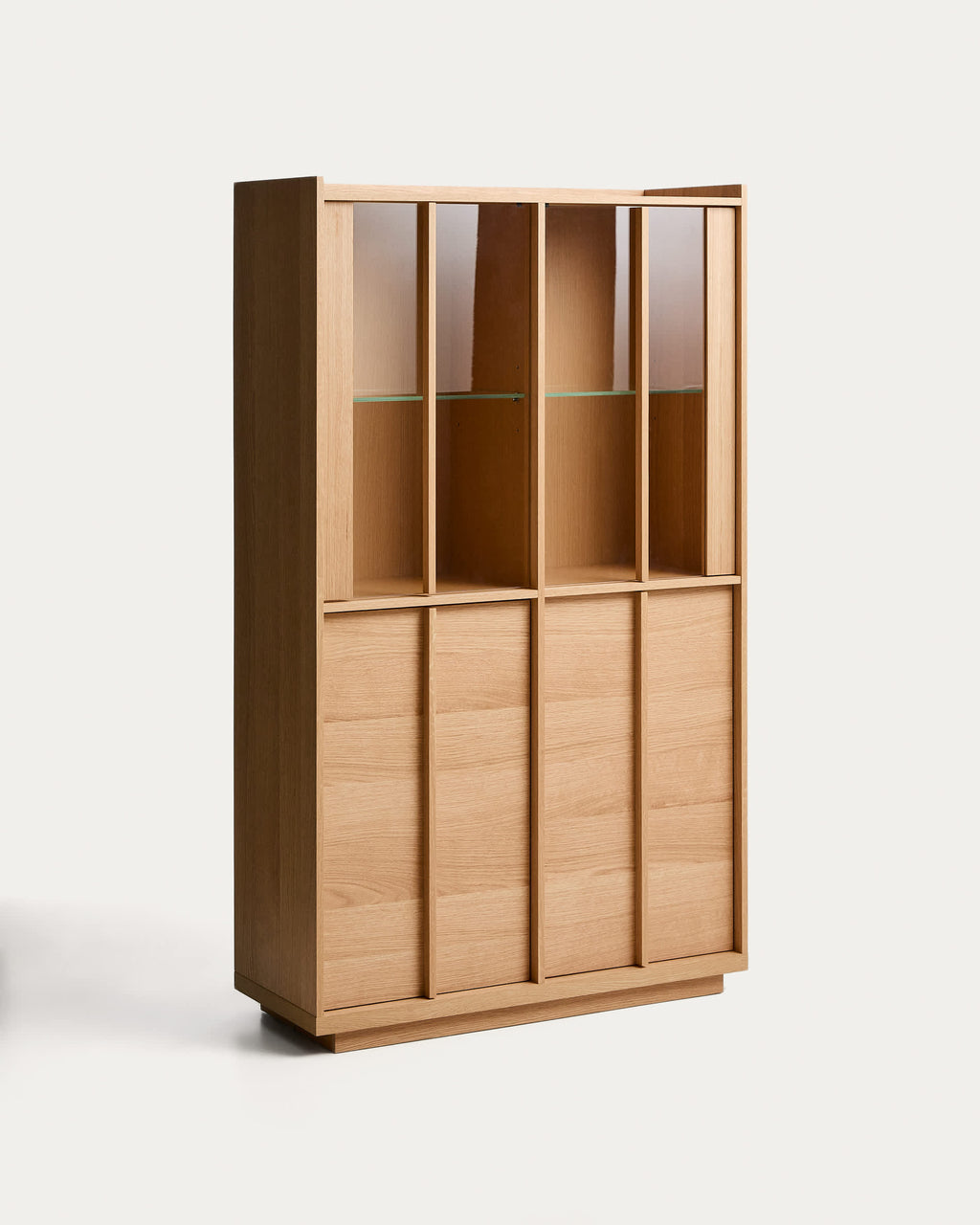 Japandi Vitrine Onix – Eichenfurnier, Natur, 100 × 170 cm – weitere Ansicht