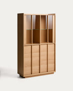 Japandi Vitrine Onix – Eichenfurnier, Natur, 100 × 170 cm – weitere Ansicht