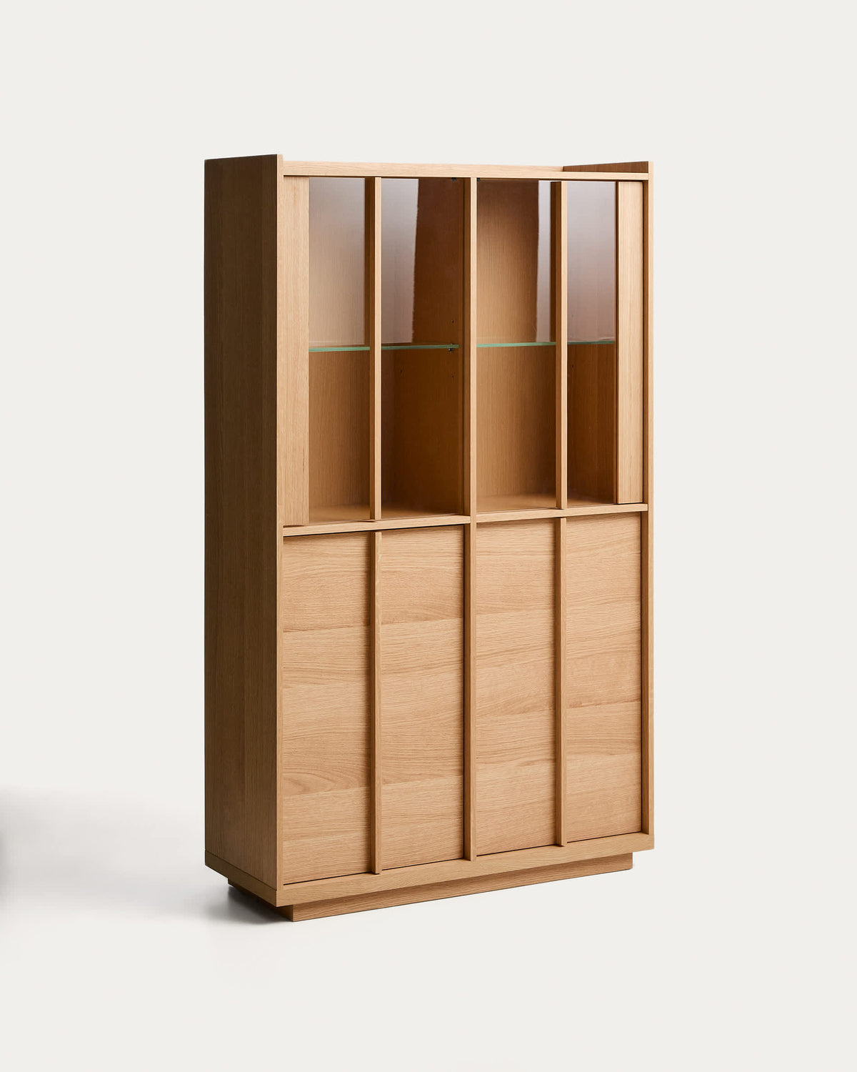 Japandi Vitrine Onix – Eichenfurnier, Natur, 100 × 170 cm – weitere Ansicht
