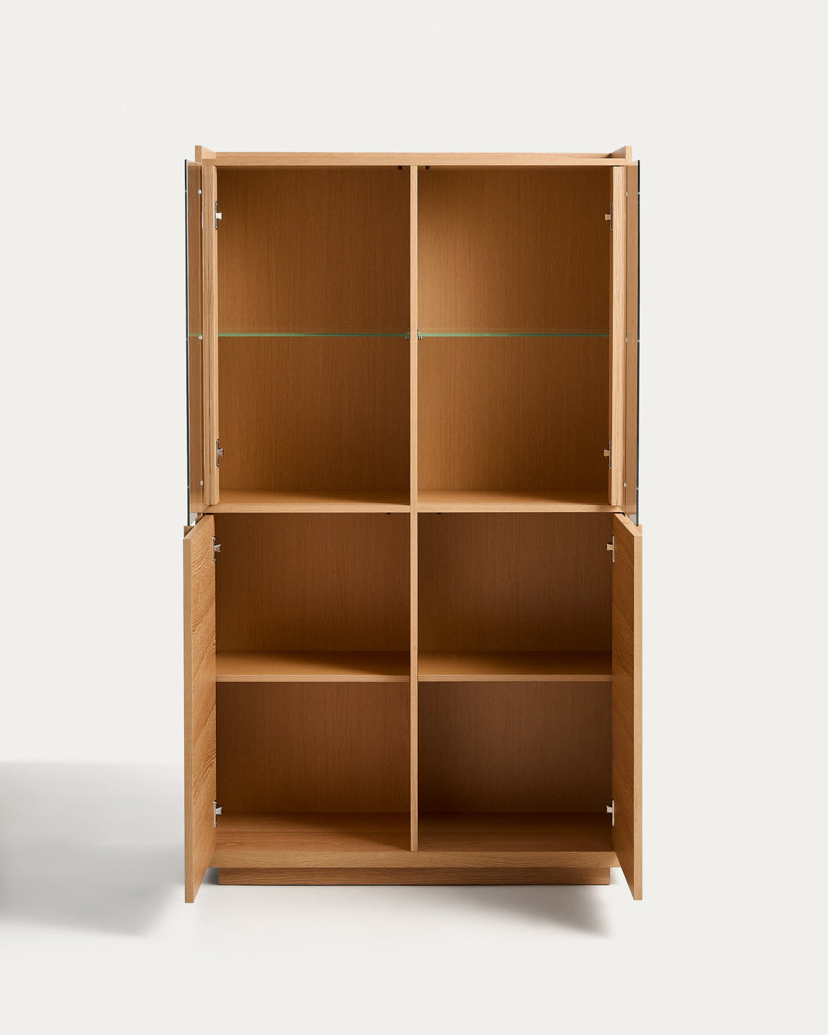 Japandi Vitrine Onix – Eichenfurnier, Natur, 100 × 170 cm – weitere Ansicht