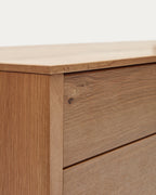 Japandi Sideboard Alguema – Eichenfurnier, Natur, 200 × 74 cm – weitere Ansicht