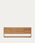 Japandi Sideboard Alguema – Eichenfurnier, Natur, 200 × 74 cm – Produktansicht