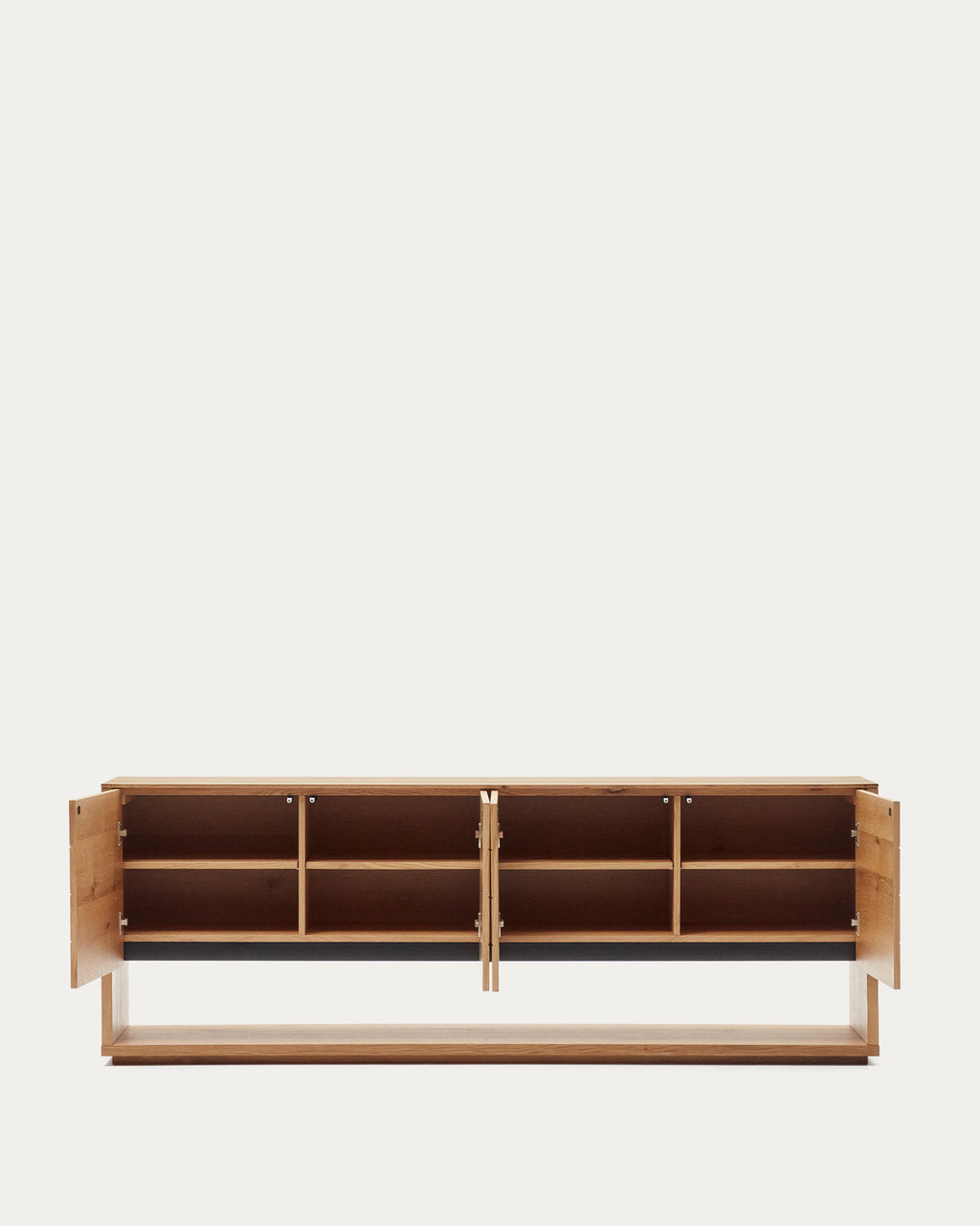 Japandi Sideboard Alguema – Eichenfurnier, Natur, 200 × 74 cm – weitere Ansicht