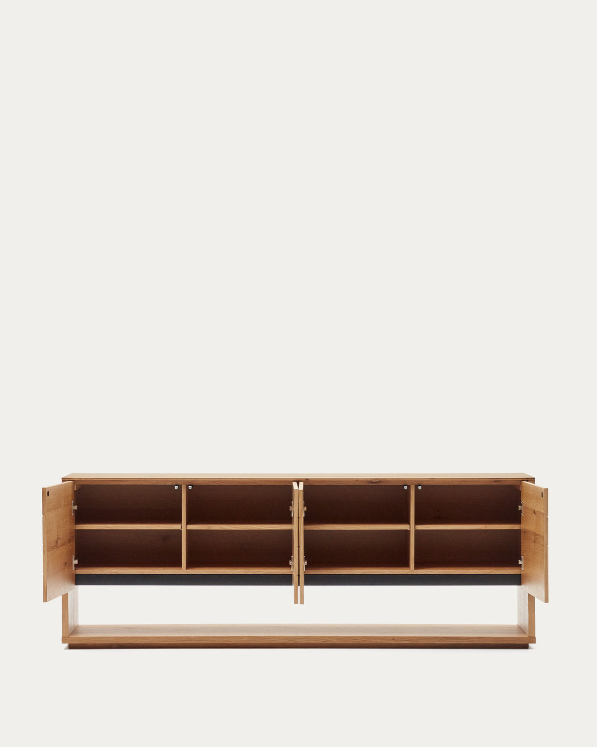 Japandi Sideboard Alguema – Eichenfurnier, Natur, 200 × 74 cm – weitere Ansicht
