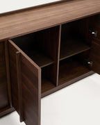 Japandi Sideboard Onix – Walnussfurnier, Dunkelbraun, 200 × 80 cm – weitere Ansicht