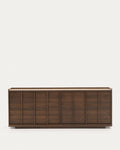 Japandi Sideboard Onix – Walnussfurnier, Dunkelbraun, 200 × 80 cm – Produktansicht