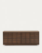 Japandi Sideboard Onix – Walnussfurnier, Dunkelbraun, 200 × 80 cm – Produktansicht