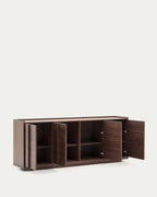 Japandi Sideboard Onix – Walnussfurnier, Dunkelbraun, 200 × 80 cm – weitere Ansicht