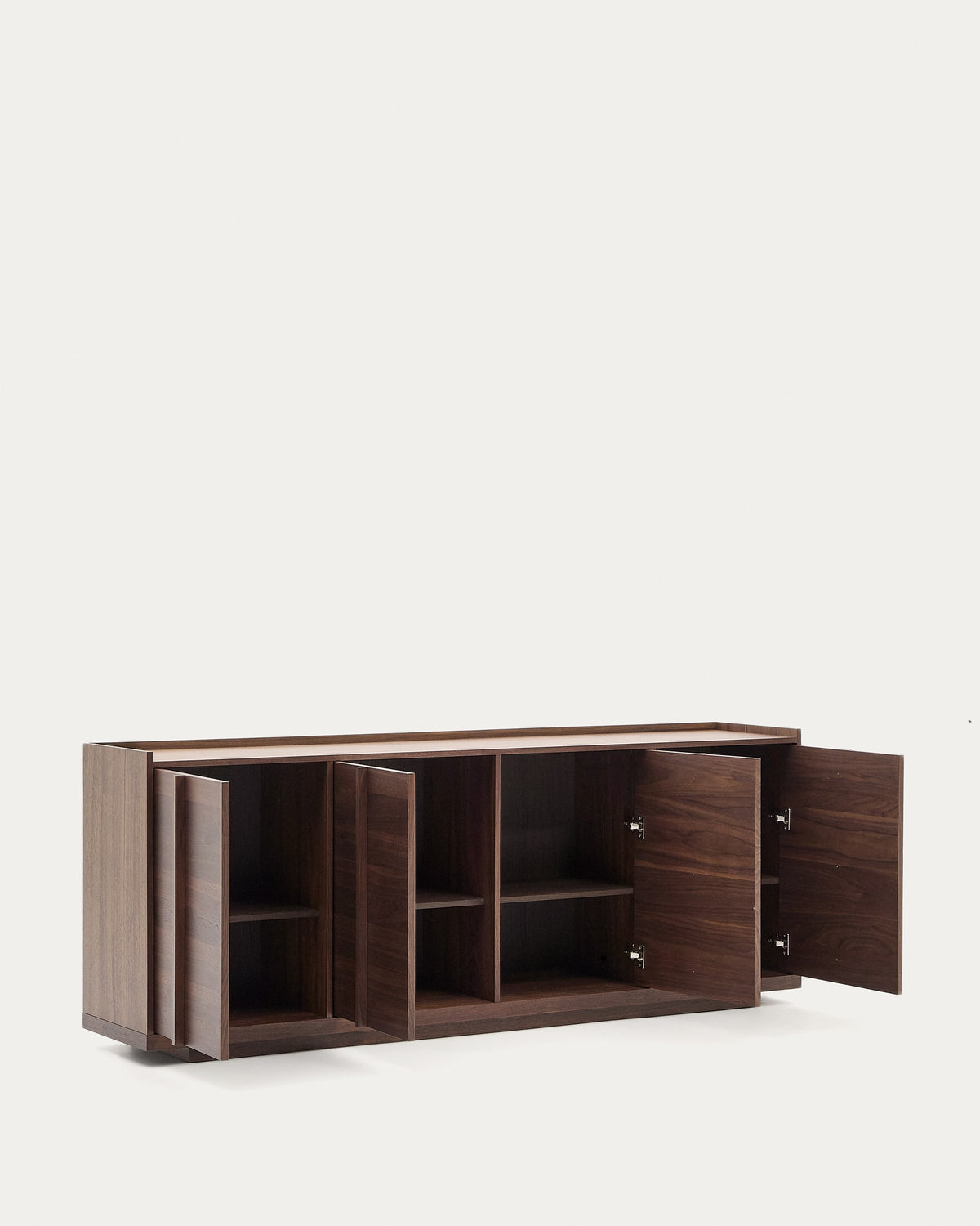 Japandi Sideboard Onix – Walnussfurnier, Dunkelbraun, 200 × 80 cm – weitere Ansicht