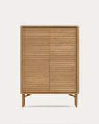 Japandi Highboard Lenon – Eichenfurnier, Natur, 104,5 × 144 cm – Produktansicht