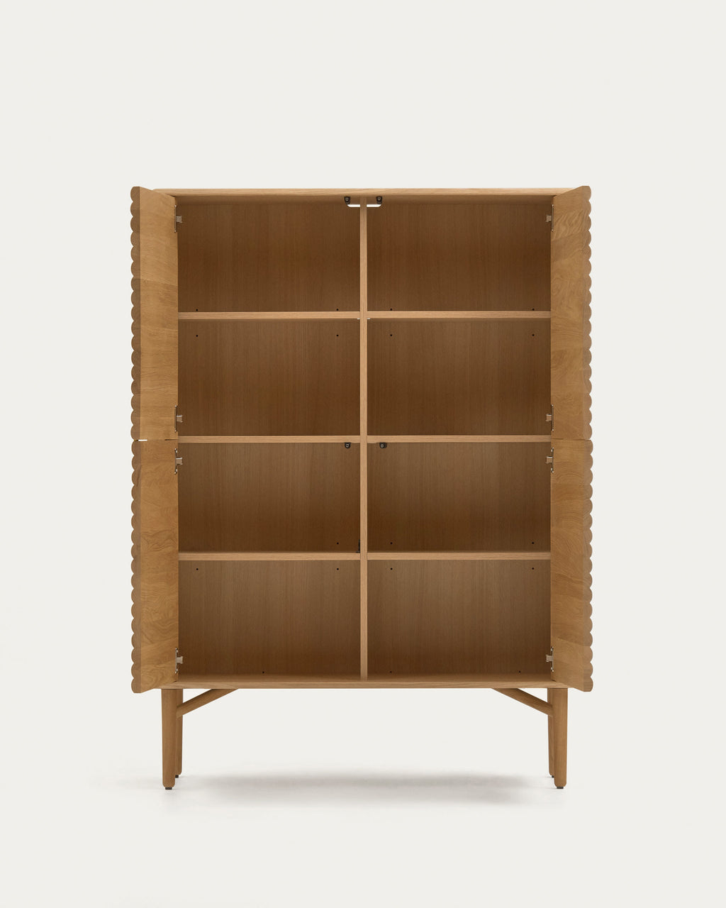 Japandi Highboard Lenon – Eichenfurnier, Natur, 104,5 × 144 cm – weitere Ansicht