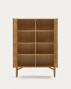 Japandi Highboard Lenon – Eichenfurnier, Natur, 104,5 × 144 cm – weitere Ansicht
