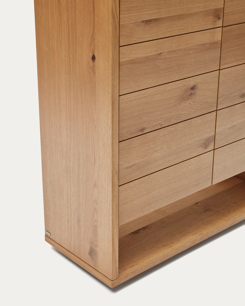 Japandi Highboard Alguema – Eichenfurnier, Natur, 100 × 163,5 cm – weitere Ansicht