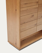 Japandi Highboard Alguema – Eichenfurnier, Natur, 100 × 163,5 cm – weitere Ansicht
