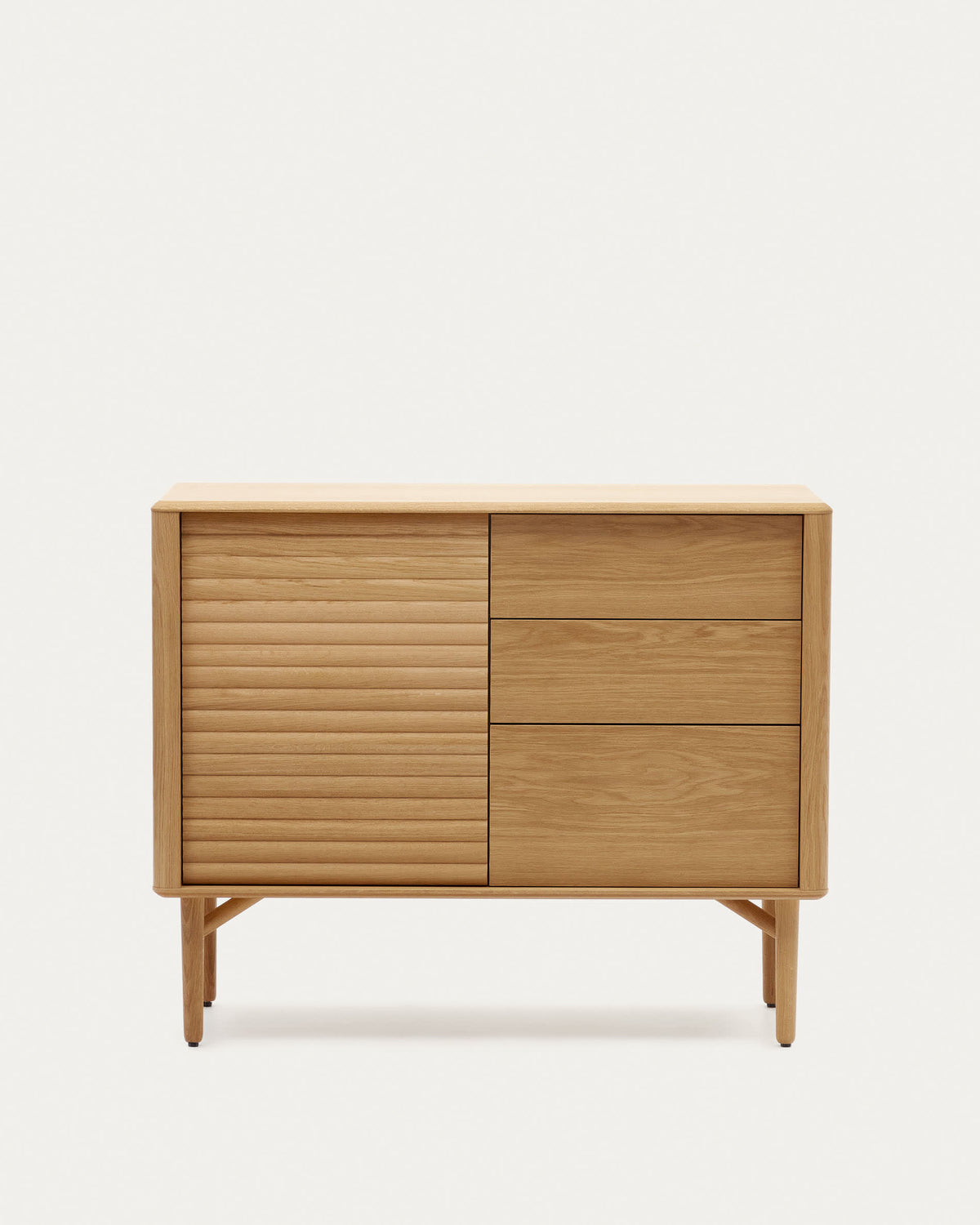 Japandi Sideboard Lenon – Eichenfurnier, Natur, 105 × 85 cm – Produktansicht