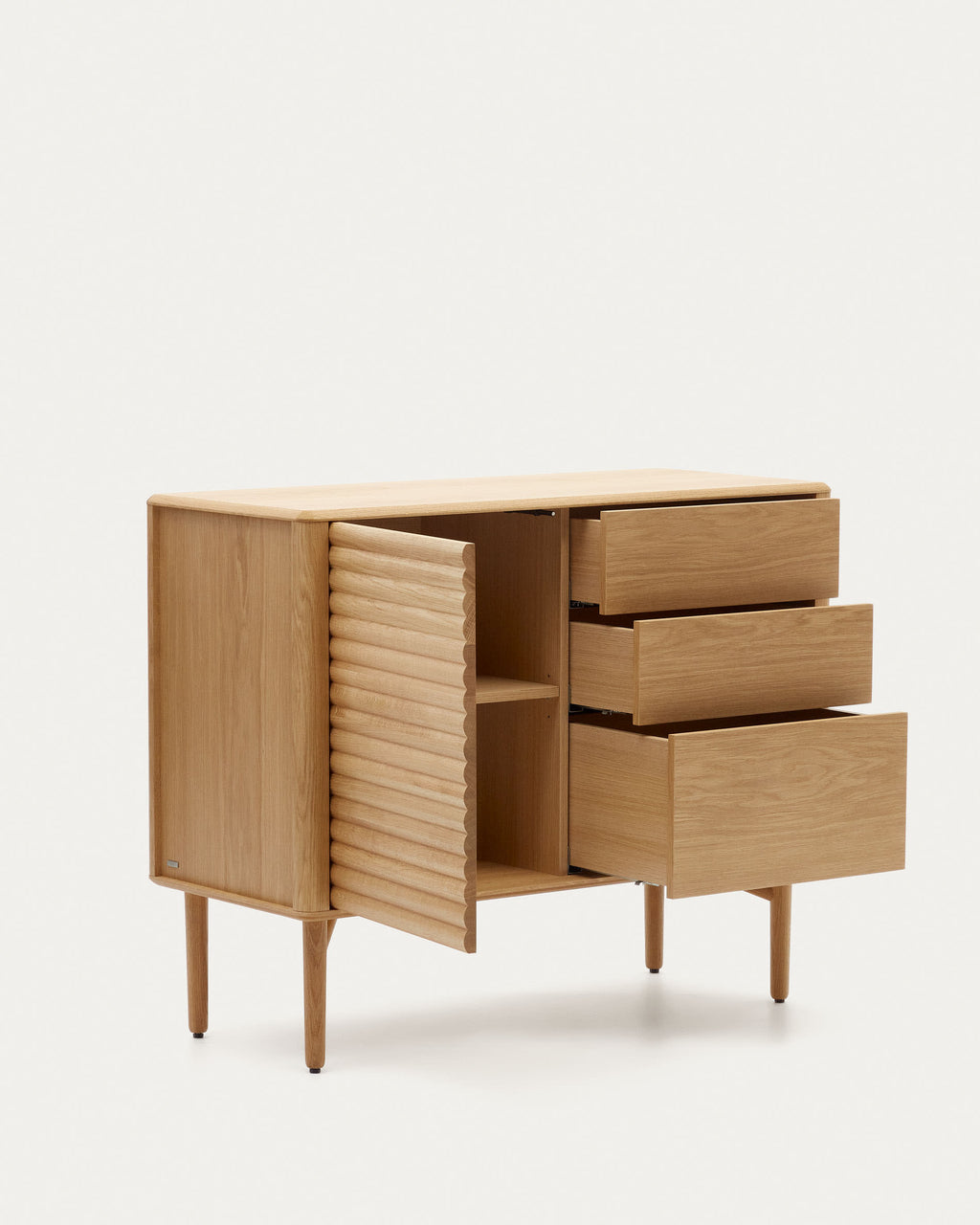 Japandi Sideboard Lenon – Eichenfurnier, Natur, 105 × 85 cm – weitere Ansicht