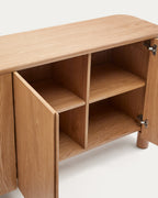 Japandi Sideboard Salaya – Eschenfurnier, Natur, 200 × 79 cm – weitere Ansicht