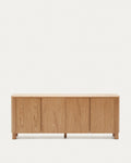 Japandi Sideboard Salaya – Eschenfurnier, Natur, 200 × 79 cm – Produktansicht