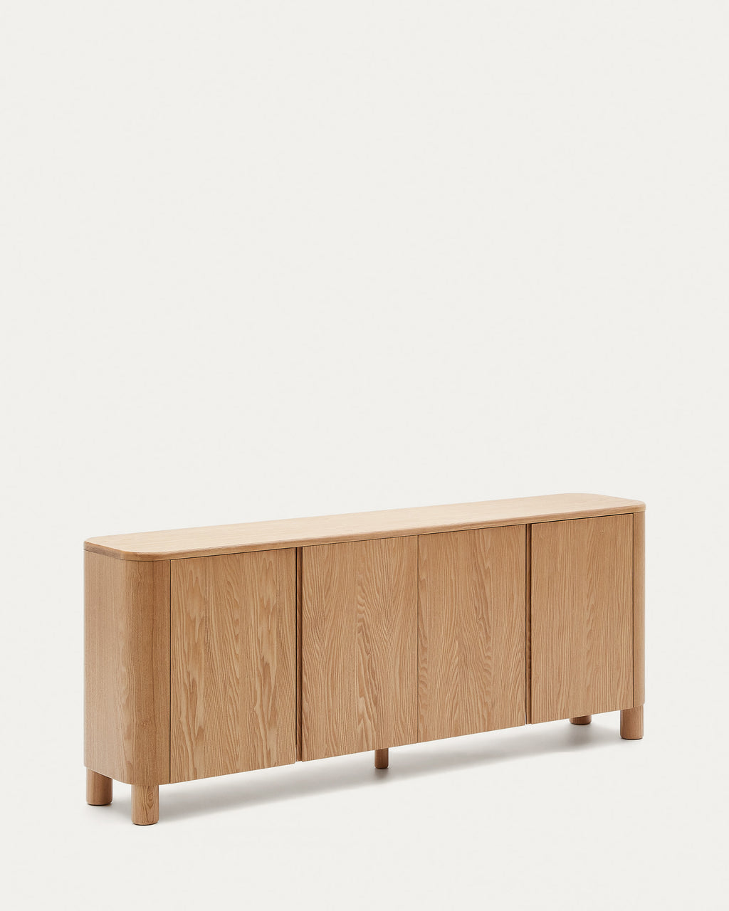 Japandi Sideboard Salaya – Eschenfurnier, Natur, 200 × 79 cm – weitere Ansicht