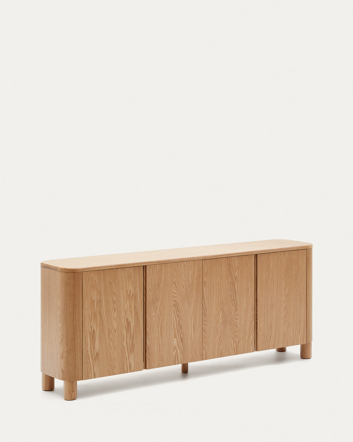 Japandi Sideboard Salaya – Eschenfurnier, Natur, 200 × 79 cm – weitere Ansicht