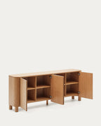 Japandi Sideboard Salaya – Eschenfurnier, Natur, 200 × 79 cm – weitere Ansicht