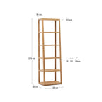 Japandi Regal Maymai – Eiche, Braun, 60 × 193 cm – weitere Ansicht