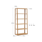 Japandi Regal Maymai – Eiche, Braun, 90 × 193 cm – weitere Ansicht