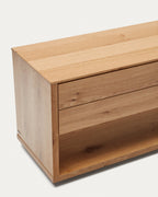 Japandi TV-Möbel Alguema – Eichenfurnier, Natur, 200 × 51 cm – weitere Ansicht