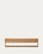 Japandi TV-Möbel Alguema – Eichenfurnier, Natur, 200 × 51 cm – Produktansicht