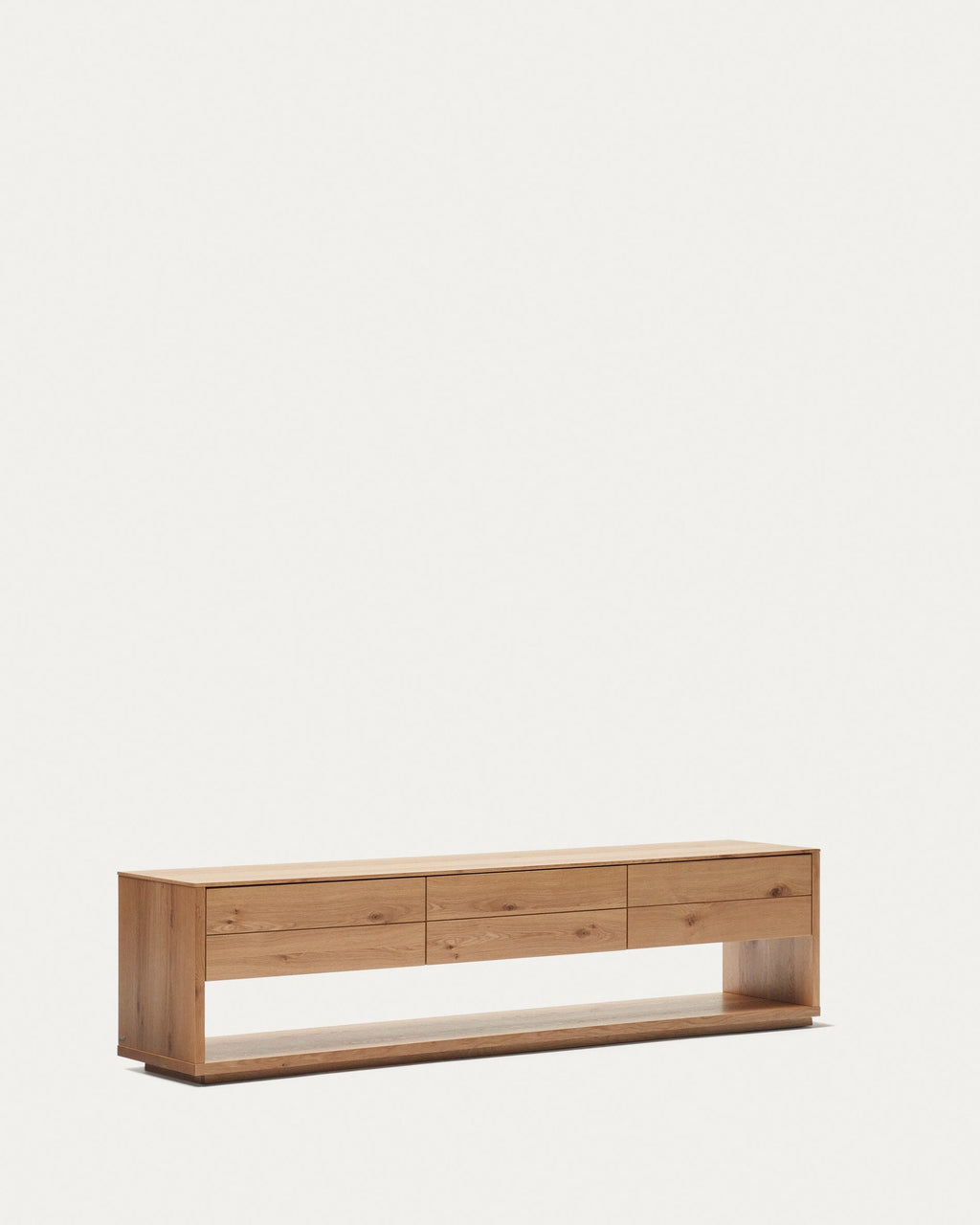 Japandi TV-Möbel Alguema – Eichenfurnier, Natur, 200 × 51 cm – weitere Ansicht