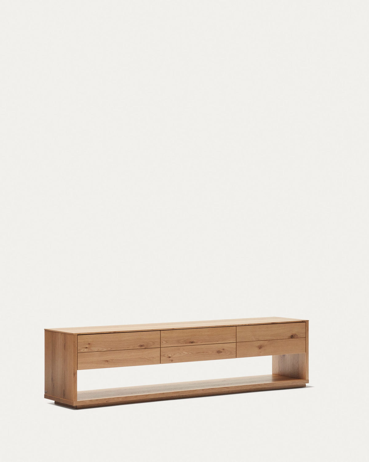 Japandi TV-Möbel Alguema – Eichenfurnier, Natur, 200 × 51 cm – weitere Ansicht