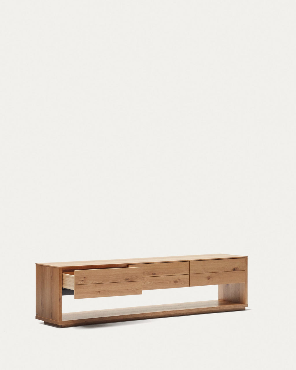 Japandi TV-Möbel Alguema – Eichenfurnier, Natur, 200 × 51 cm – weitere Ansicht