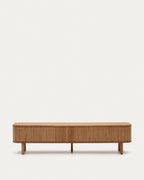 Japandi TV-Möbel Mailen – Eschenfurnier, Natur, 200 × 50 cm – Produktansicht