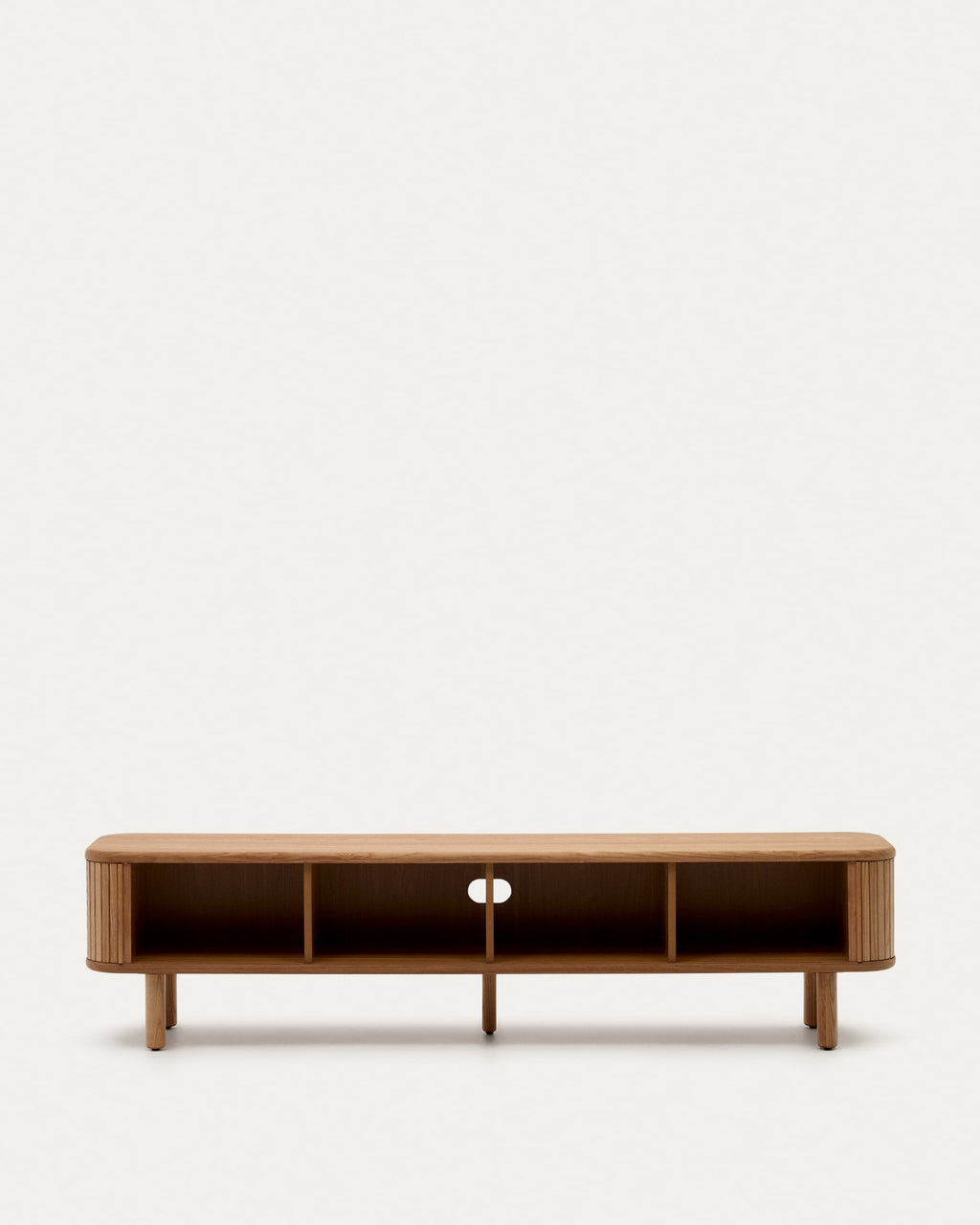 Japandi TV-Möbel Mailen – Eschenfurnier, Natur, 200 × 50 cm – weitere Ansicht