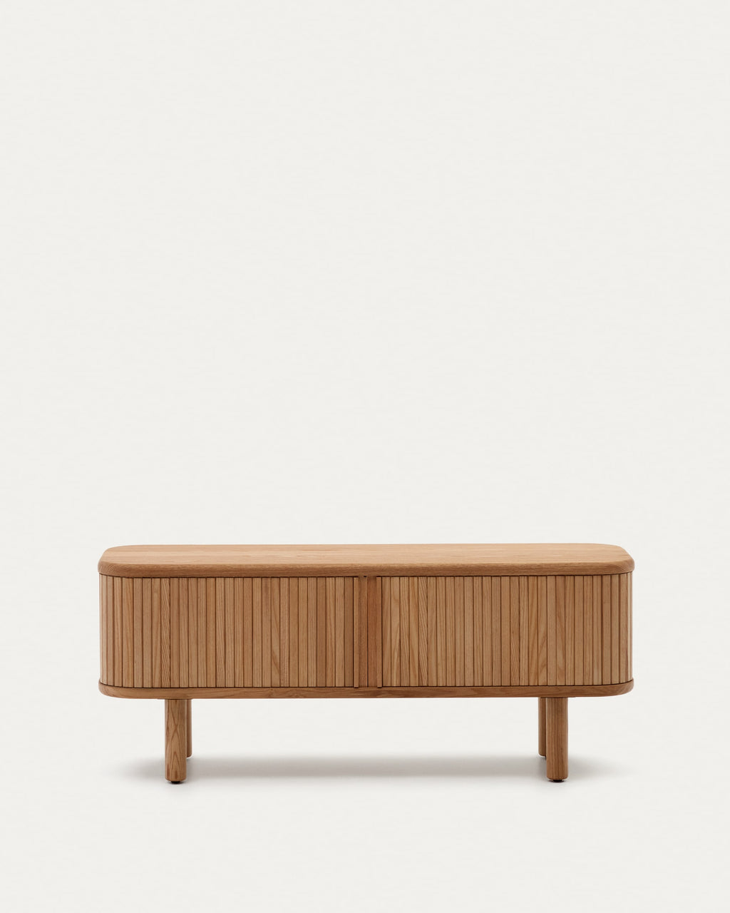 Japandi TV-Möbel Mailen – Eschenfurnier, Natur, 120 × 50 cm – Produktansicht