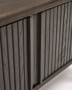Japandi TV-Möbel Mailen – Eschenfurnier, Schwarz, 120 × 50 cm – weitere Ansicht