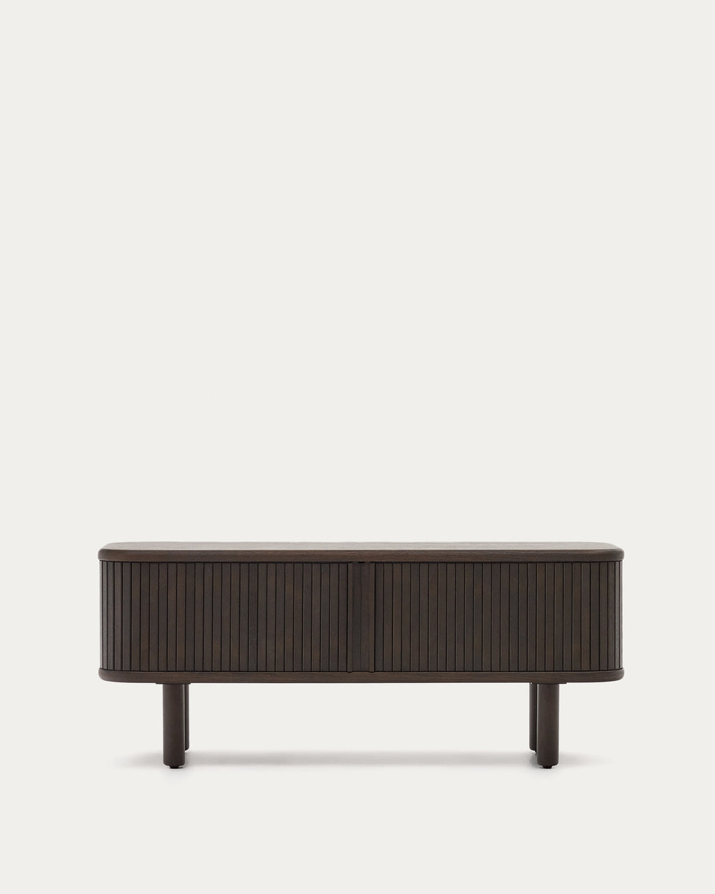 Japandi TV-Möbel Mailen – Eschenfurnier, Schwarz, 120 × 50 cm – Produktansicht