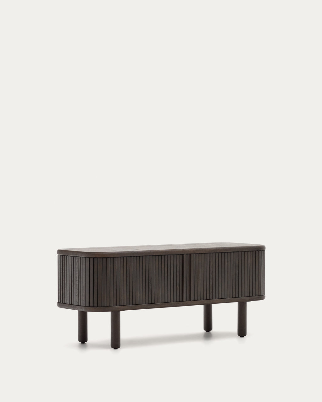 Japandi TV-Möbel Mailen – Eschenfurnier, Schwarz, 120 × 50 cm – weitere Ansicht