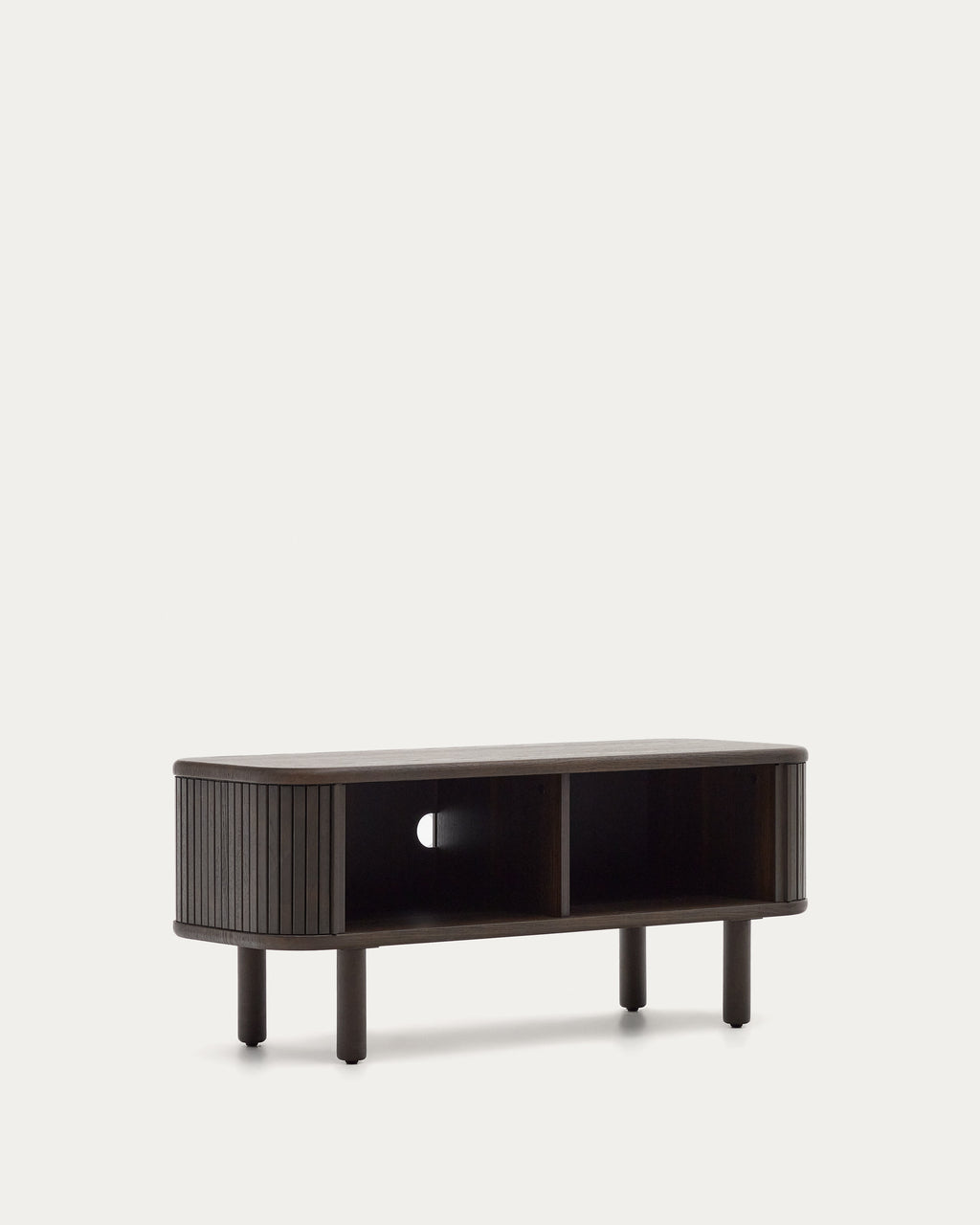 Japandi TV-Möbel Mailen – Eschenfurnier, Schwarz, 120 × 50 cm – weitere Ansicht