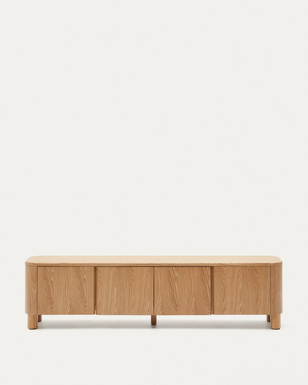 Japandi TV-Möbel Salaya – Eschenfurnier, Natur, 200 × 52 cm – Produktansicht