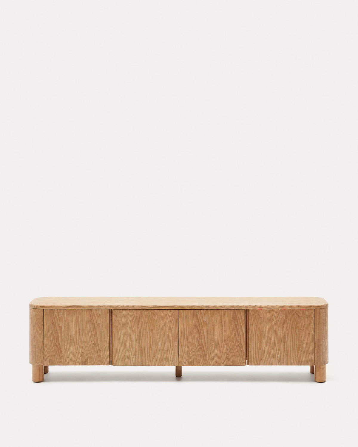 Japandi TV-Möbel Salaya – Eschenfurnier, Natur, 200 × 52 cm – Produktansicht