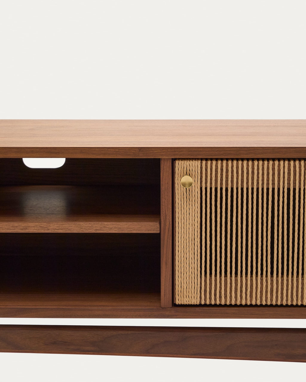 Japandi TV-Möbel Elan – Massivholz, Natur, 200 × 50 cm – weitere Ansicht