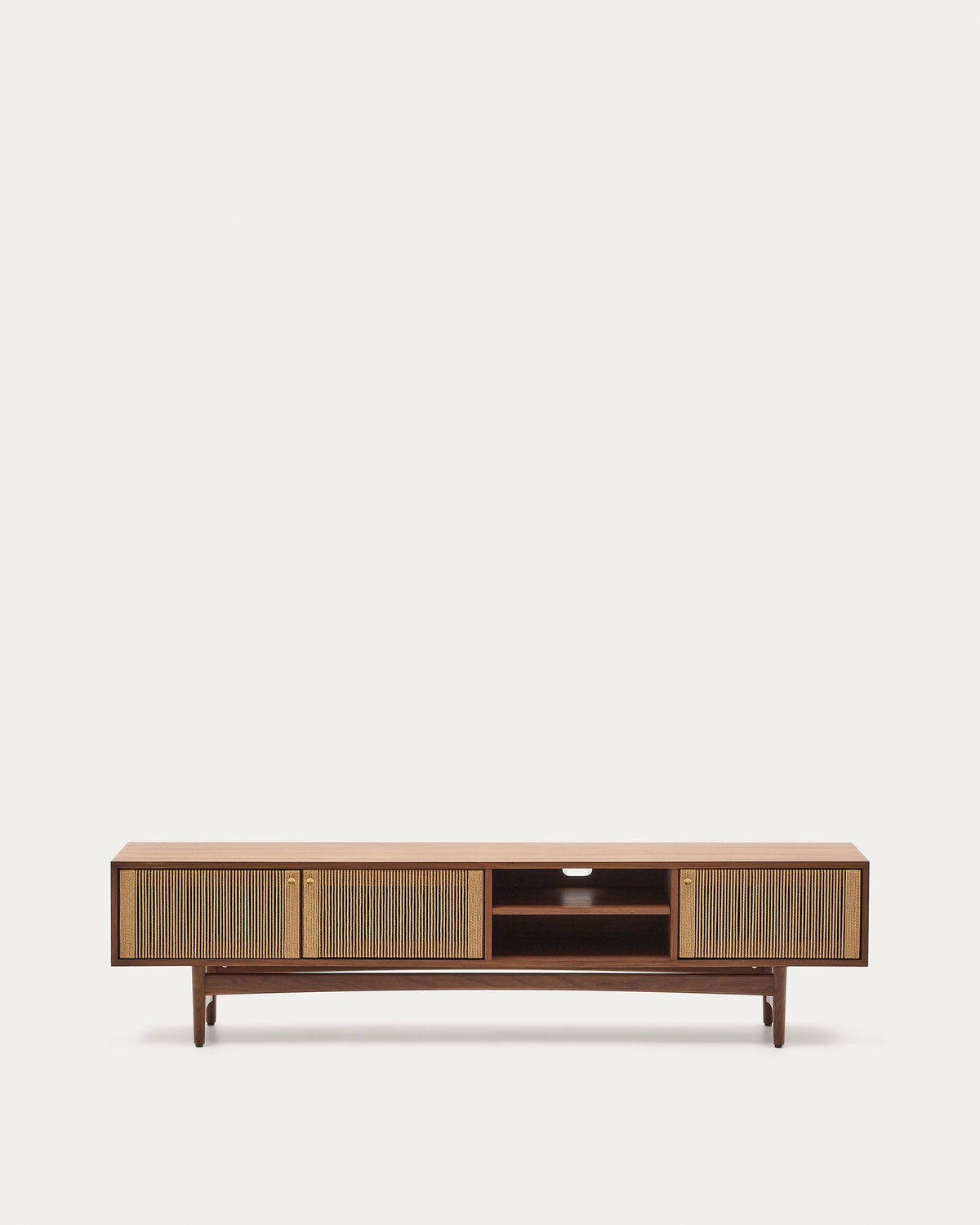 Japandi TV-Möbel Elan – Massivholz, Natur, 200 × 50 cm – Produktansicht