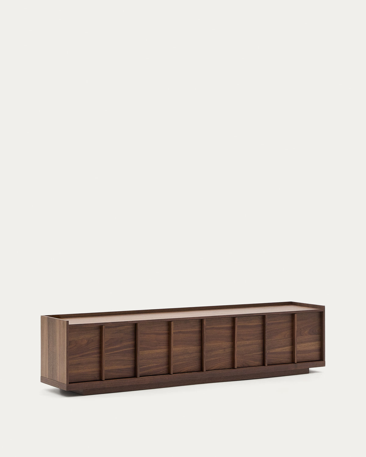 Japandi TV-Möbel Onix – Walnussfurnier, Dunkelbraun, 200 × 45 cm – weitere Ansicht