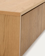 Japandi TV-Möbel Helvine – Holzwerkstoff, Natur, 200 × 30 cm – weitere Ansicht