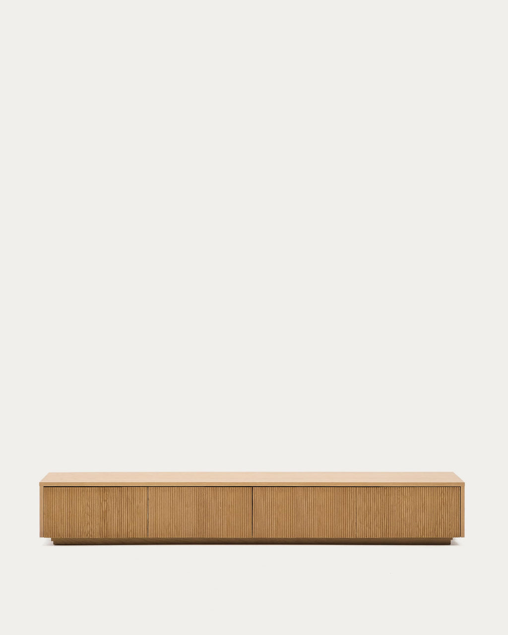 Japandi TV-Möbel Helvine – Holzwerkstoff, Natur, 200 × 30 cm – Produktansicht