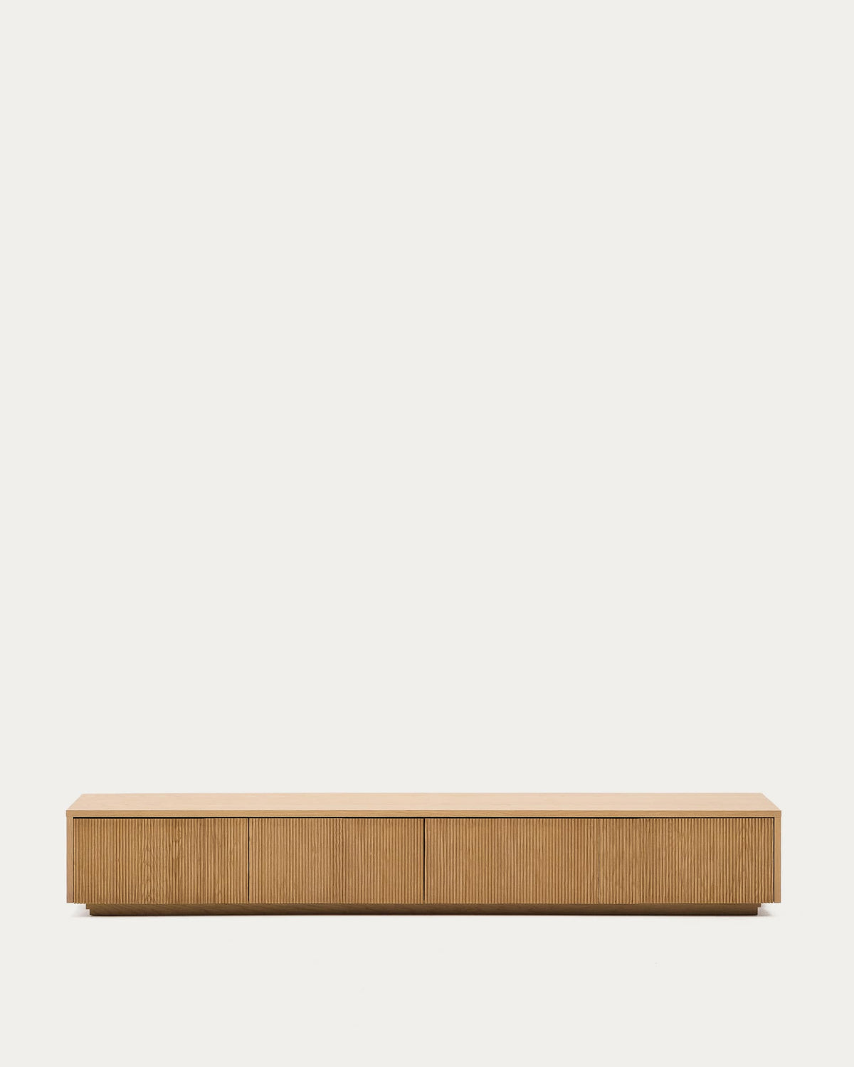 Japandi TV-Möbel Helvine – Holzwerkstoff, Natur, 200 × 30 cm – Produktansicht